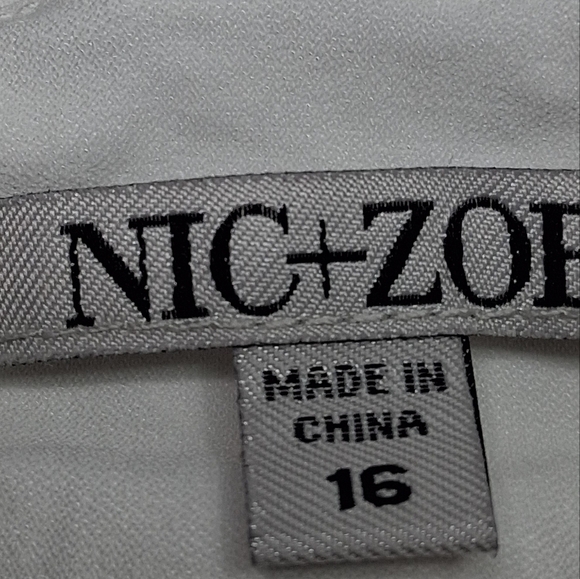 NWT Nic & Zoe Polished Wonderstretch High Waist Paper White Pants   Size 16 - Picture 6 of 8